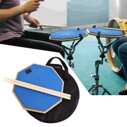 Drum Practice Pad 3 Pieces Portable Drum Bag Set Shock-Absorbing Drumming Pad Portable Nonslip Lightweight Shock-Absorbing Drum