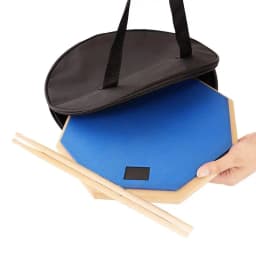 Drum Practice Pad 3 Pieces Portable Drum Bag Set Shock-Absorbing Drumming Pad Portable Nonslip Lightweight Shock-Absorbing Drum