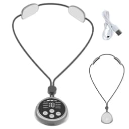 Portable Lymphatic Relief Neck Massager Neck Shoulder Cervical Spine Massager EMS Muscle Massager With 8 Modes 19 Intensity