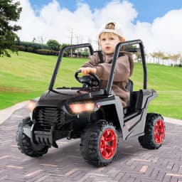 DORTALA Electric UTV 24V Battery Kids Ride-on Car Toy Vehicle-Black