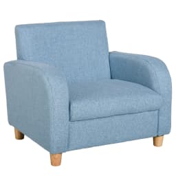 HOMCOM Children's Armchairs Toddler Chair Wood Frame Anti-Slip Legs High Back Bedroom Playroom Furniture