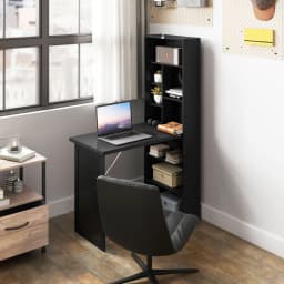 HOMCOM Convertible Desk with Blackboard Multi-function Workstation, Black