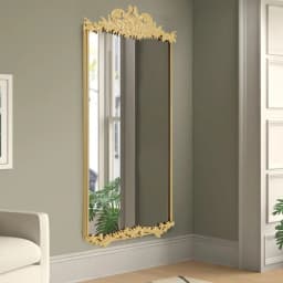 【Lifeideas】Antique Gold Metal Ornate Full Length Mirror