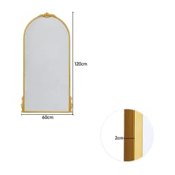 【Lifeideas】Antique Gold Metal Ornate Full Length Mirror