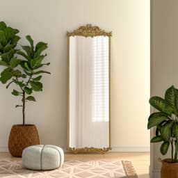【Lifeideas】Antique Gold Metal Ornate Full Length Mirror