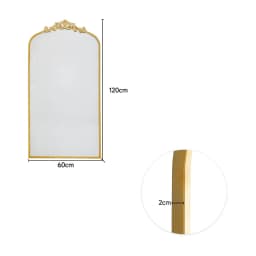 【Lifeideas】Antique Gold Metal Ornate Full Length Mirror
