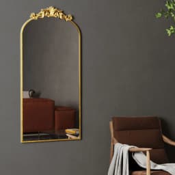 【Lifeideas】Antique Gold Metal Ornate Full Length Mirror