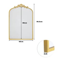 【Lifeideas】Antique Gold Metal Ornate Full Length Mirror