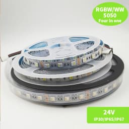 DC 24V 5050 SMD Led Strip RGBW RGBWW 4 color in 1 led chip 60Leds/m 5M 300leds Waterproof IP30/65/67 flexible LED Strip light