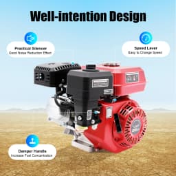 212cc 4-Stroke Engine 7.5HP Air Cooled Single Cylinder Pull Start Petrol Engine for Water Pumps