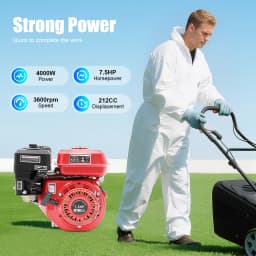 212cc 4-Stroke Engine 7.5HP Air Cooled Single Cylinder Pull Start Petrol Engine for Water Pumps