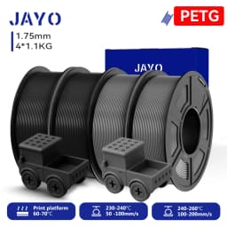 JAYO 4.4KG 3D PETG/PETG Transparent Filament 1.75mm Filament For Bambu FDM 3D Printer PETG Neatly Wound 3D Printing Material