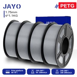 JAYO 4.4KG 3D PETG/PETG Transparent Filament 1.75mm Filament For Bambu FDM 3D Printer PETG Neatly Wound 3D Printing Material