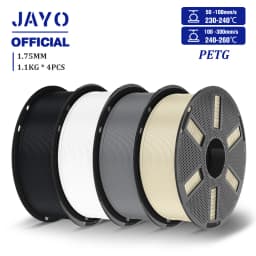 JAYO 4.4KG 3D PETG/PETG Transparent Filament 1.75mm Filament For Bambu FDM 3D Printer PETG Neatly Wound 3D Printing Material