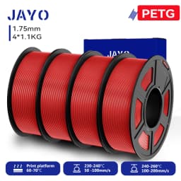 JAYO 4.4KG 3D PETG/PETG Transparent Filament 1.75mm Filament For Bambu FDM 3D Printer PETG Neatly Wound 3D Printing Material