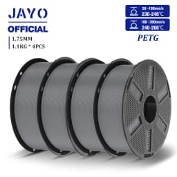 JAYO 4.4KG 3D PETG/PETG Transparent Filament 1.75mm Filament For Bambu FDM 3D Printer PETG Neatly Wound 3D Printing Material