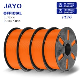 JAYO 4.4KG 3D PETG/PETG Transparent Filament 1.75mm Filament For Bambu FDM 3D Printer PETG Neatly Wound 3D Printing Material