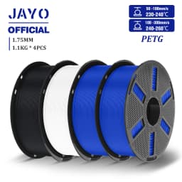 JAYO 4.4KG 3D PETG/PETG Transparent Filament 1.75mm Filament For Bambu FDM 3D Printer PETG Neatly Wound 3D Printing Material
