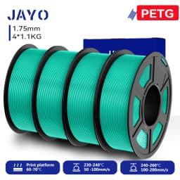 JAYO 4.4KG 3D PETG/PETG Transparent Filament 1.75mm Filament For Bambu FDM 3D Printer PETG Neatly Wound 3D Printing Material