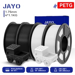 JAYO 4.4KG 3D PETG/PETG Transparent Filament 1.75mm Filament For Bambu FDM 3D Printer PETG Neatly Wound 3D Printing Material