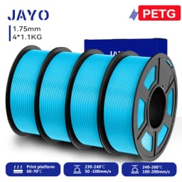 JAYO 4.4KG 3D PETG/PETG Transparent Filament 1.75mm Filament For Bambu FDM 3D Printer PETG Neatly Wound 3D Printing Material