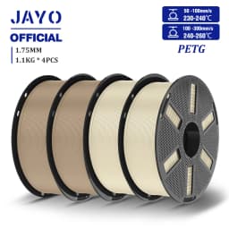 JAYO 4.4KG 3D PETG/PETG Transparent Filament 1.75mm Filament For Bambu FDM 3D Printer PETG Neatly Wound 3D Printing Material