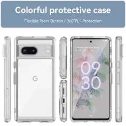 For Fundas Google Pixel 7 Case Google Pixel 6A 7A 8A 7 8 Pro Cover Case Shockproof Silicone Phone Back PC Cover Google Pixel 7