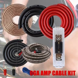 5000Watt Complete 0 GAUGE Car Amp Audio Amplifier Wiring Kit Cable Subwoofer Premium Heat In-Line ANL Fuse Holder