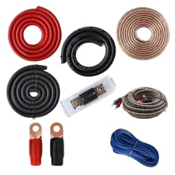 5000Watt Complete 0 GAUGE Car Amp Audio Amplifier Wiring Kit Cable Subwoofer Premium Heat In-Line ANL Fuse Holder