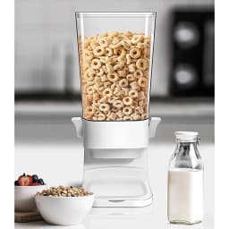 【Lifeideas】White Cereal Nuts Storage Container Dispenser for Kitchen