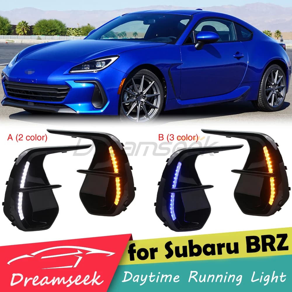 LED Daytime Running Light DRL For Subaru BRZ ZD8 2022+ Front Driving Fog Lamp with Turn Signal Indicator Daylight Auto Accessory
