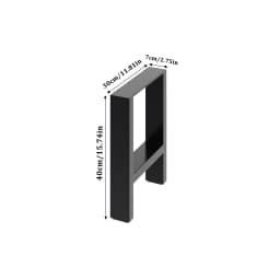 Livingandhome Height Metal Table Legs Furniture Accessories Anti-slip Black Iron Table Leg Round Metal Table Legs