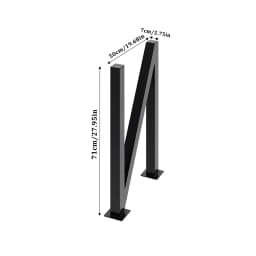 Livingandhome Height Metal Table Legs Furniture Accessories Anti-slip Black Iron Table Leg Round Metal Table Legs