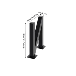 Livingandhome Height Metal Table Legs Furniture Accessories Anti-slip Black Iron Table Leg Round Metal Table Legs
