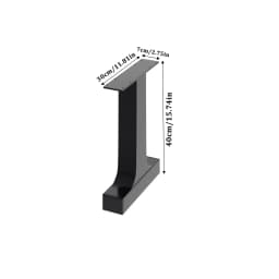 Livingandhome Height Metal Table Legs Furniture Accessories Anti-slip Black Iron Table Leg Round Metal Table Legs