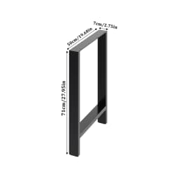 Livingandhome Height Metal Table Legs Furniture Accessories Anti-slip Black Iron Table Leg Round Metal Table Legs