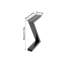 Livingandhome Height Metal Table Legs Furniture Accessories Anti-slip Black Iron Table Leg Round Metal Table Legs