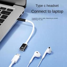 3.5mm Male to Type-c Female Converter Headphone Converter Aux Cable Type-C To 3.5mm Jack Converter for MP3 Player, Laptop,Tablet