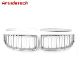 Artudatech Front Replacement Chrome Kidney Grille For BMW 3 Series E90 E91 M3 2004-2007