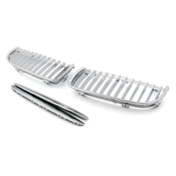 Artudatech Front Replacement Chrome Kidney Grille For BMW 3 Series E90 E91 M3 2004-2007
