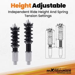 Coilover Kits for Civic EK EJ 1996-2000 24 Ways Adjustable Damper Shock Absorber Gray