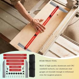 Stair Tread Template Tool Stair Tread Jig for Accurately Measuring Sturdy Stair Template Measuring Tool for Layout Shelf Drywall