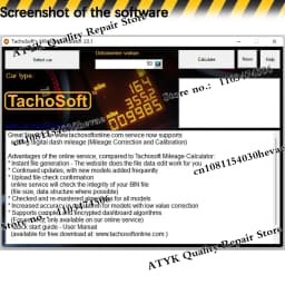 Diagnostic Software TachoSoft Mileage Calculator 23.1 Auto Repair Diagnostic Pour Voiture Inspection Tools Code Reader Program