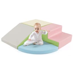 DORTALA Baby Climb & Crawl Foam Block Play Set 4-Piece Kids Soft Toy Set-Pink