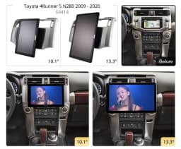 13.3'' IPS DSP Android 10.0 Car Radio 360 Panorama for Toyota 4 Runner 5 N280 2009 - 2020 GPS Auto Audio SPDIF 4G LTE NO DVD