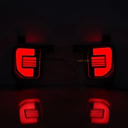Pair LED Rear Bumper Tail Light Kits For Ford Everest 2022+ With Sequential Dynamic Turn Signal Brake Lamp Reflector Smoke Lens