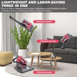 BRIEFNESS Cordless Dust Mite Collector Handheld Dust Mite Collector Mattress Cleaner with UV Light Vacuum Cleaner