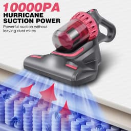 BRIEFNESS Cordless Dust Mite Collector Handheld Dust Mite Collector Mattress Cleaner with UV Light Vacuum Cleaner