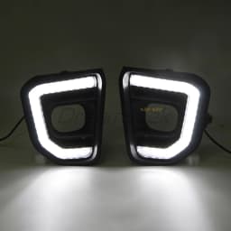 LED DRL Daytime Running Light For Ford Everest U704 2022 2023+ Front White Driving Fog Lamp Cover W/ Yellow Dynamic Turn Signal