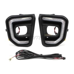 LED DRL Daytime Running Light For Ford Everest U704 2022 2023+ Front White Driving Fog Lamp Cover W/ Yellow Dynamic Turn Signal